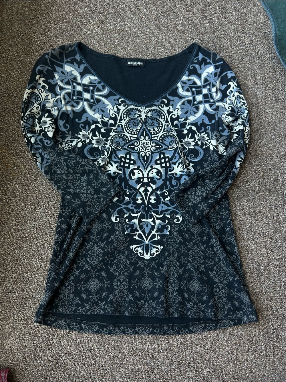 y2k Vanilla sugar black long sleeve top